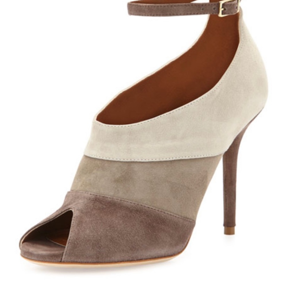 NEW Malone Souliers Sheila Suede Ankle-Wrap Pump
